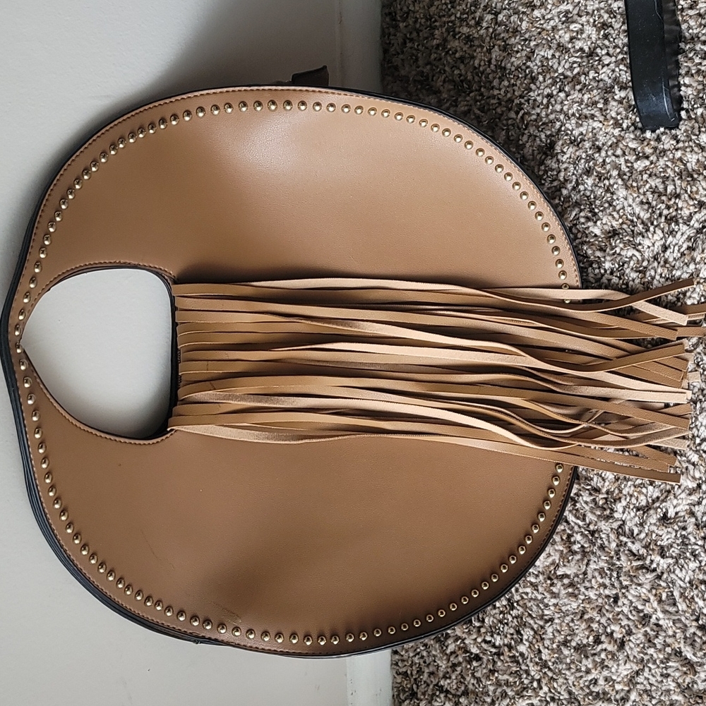 Beautiful Tan Tassle Handbag